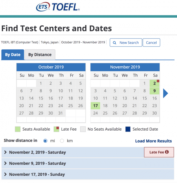 Find TOEFL Test Centers and Dates