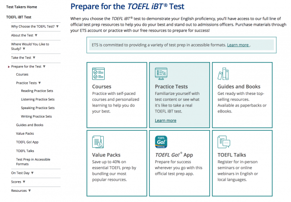 toefl ibt practice test 2 writing